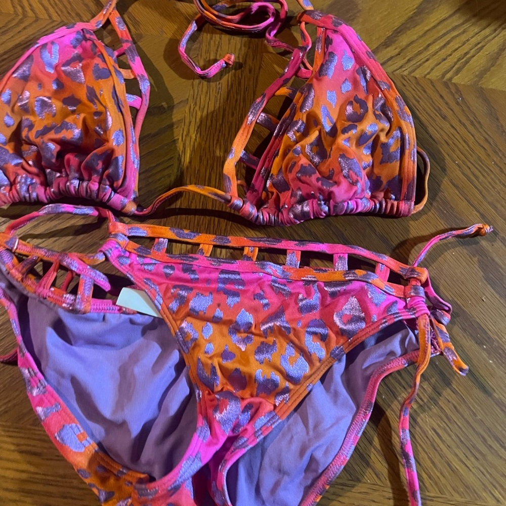 Victoria secret vibrant Pink and Orange Bikini Set